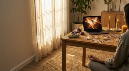 Sesión de artes ocultas por videollamada con tarot y cristales