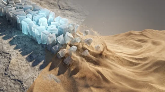 Contraste visual entre dos energías numerológicas en conflicto representadas por elementos simbólicos