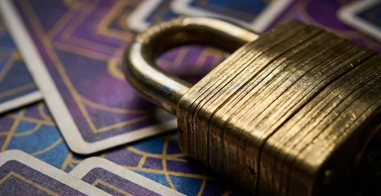 Concepto de seguridad digital con candado y datos protegidos