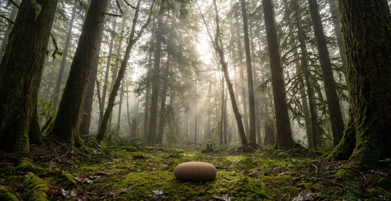 Espacio natural silencioso para práctica espiritual de conexión interior