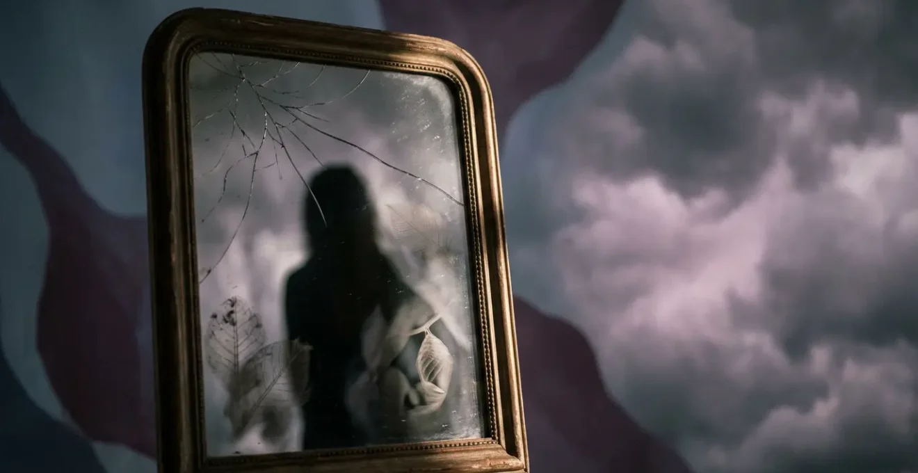 Imagen conceptual de sueños con dientes cayendo y pérdida de control